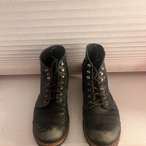 Red Wing Shoes Black Leather Boots Iron Ranger